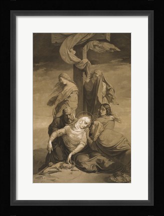 Framed Lamentation at the Foot of the Cross Print