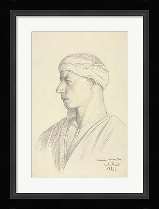 Framed Portrait of an Egyptian Fellah Print