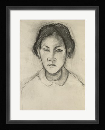 Framed Head of a Tahitian Woman Print