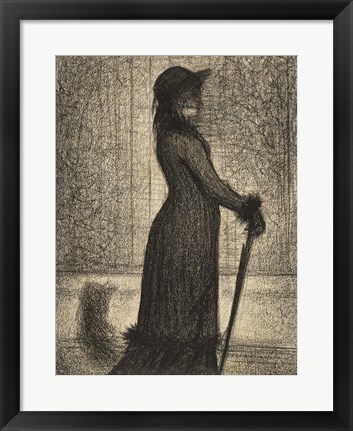 Framed Woman Strolling Print