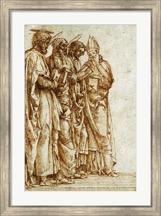 Framed Study of Four Saints Print