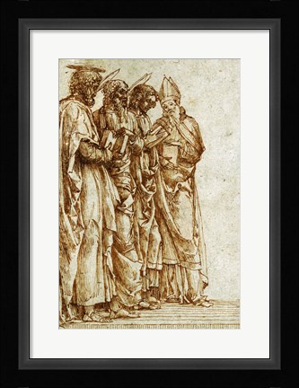 Framed Study of Four Saints Print