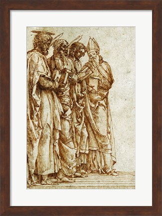 Framed Study of Four Saints Print