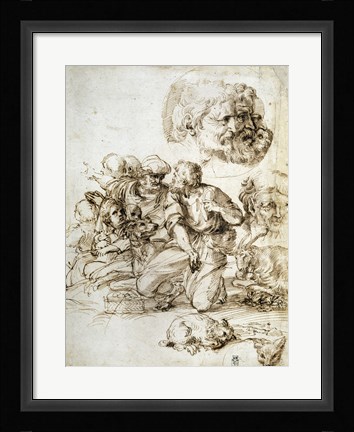 Framed Group of Shepherds, and Other Studies Print