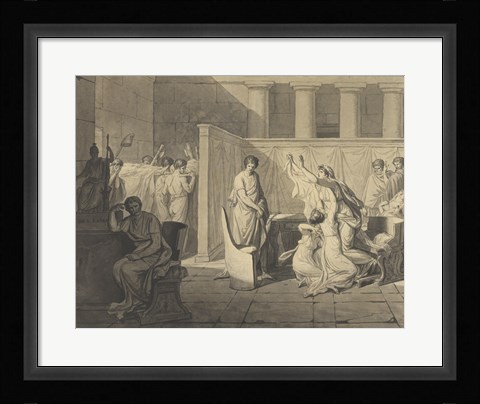 Framed Lictors Carrying Away the Bodies of the Sons of Brutus Print