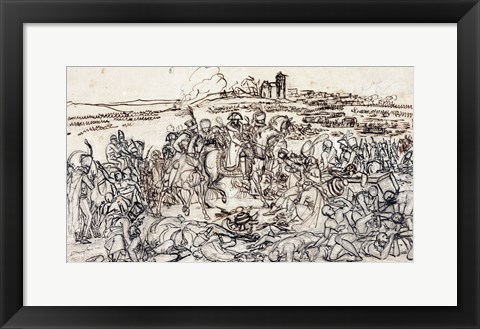 Framed Napoleon at the Battlefield of Eylau Print