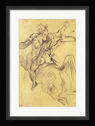 Framed Education of Achilles Print