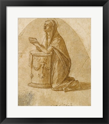 Framed Virgin Annunciate Print
