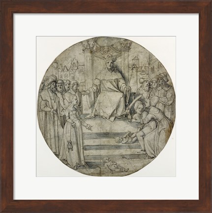 Framed Judgment of Solomon Print