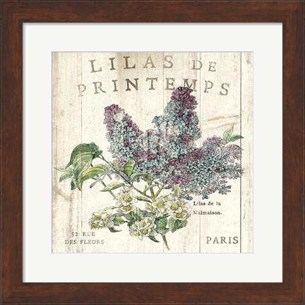 Framed Lilas de Printemps Print