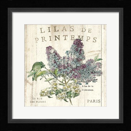 Framed Lilas de Printemps Print