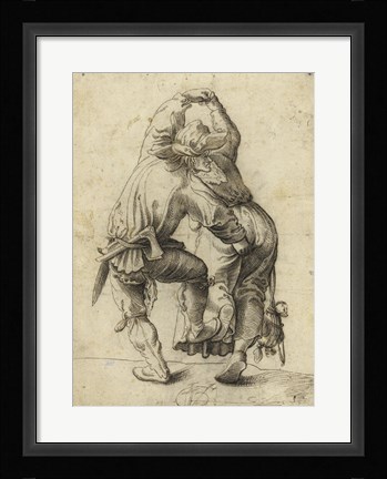 Framed Dancing Peasant Couple Print
