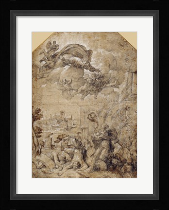 Framed Saint Catherine of Alexandria at the Wheel Print