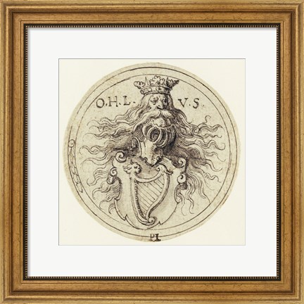 Framed Design for a Bookplate or a Glass Etching Print