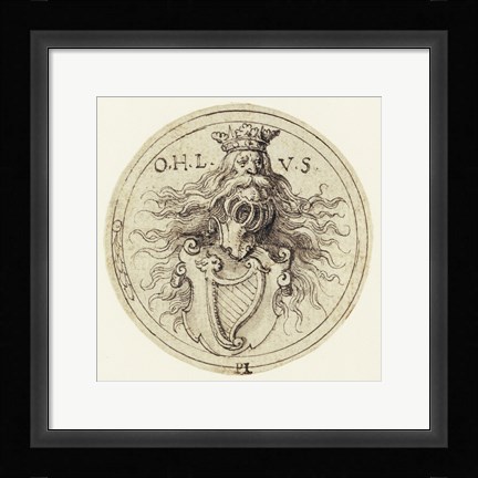 Framed Design for a Bookplate or a Glass Etching Print