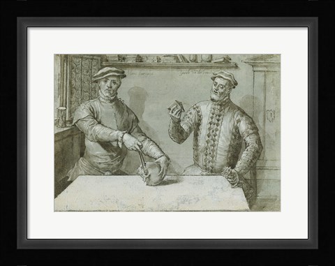 Framed Double Portrait of Hans Furraht and Jacob von der Burch Print