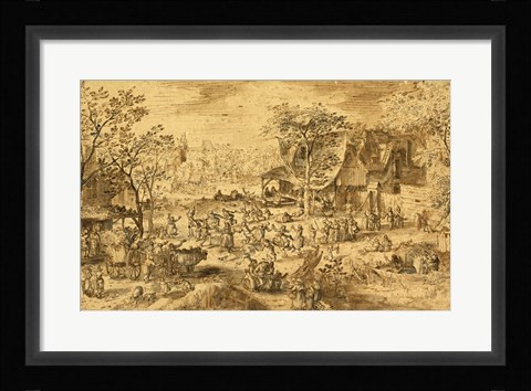 Framed Peasant Kermis Print