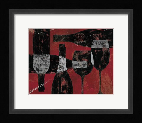 Framed Wine Selection III Red Print