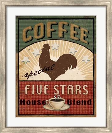 Framed Coffee Blend Label III Print