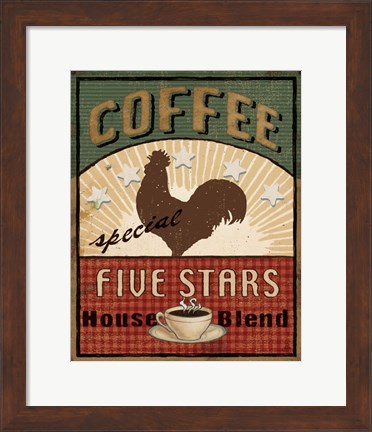 Framed Coffee Blend Label III Print