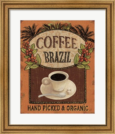 Framed Coffee Blend Label IV Print