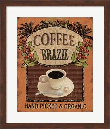 Framed Coffee Blend Label IV Print