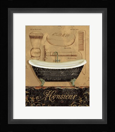 Framed Bain de Monsieur Print