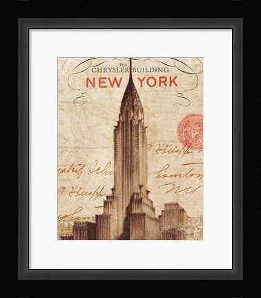 Framed Letter from New York Print