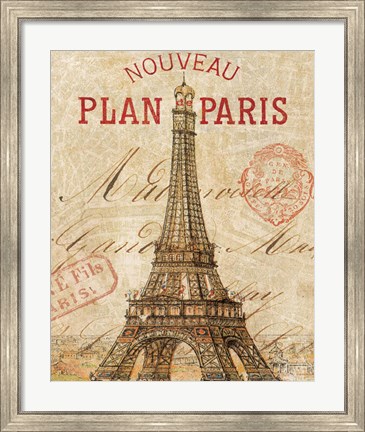 Framed Letter from Paris Print