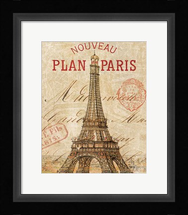 Framed Letter from Paris Print