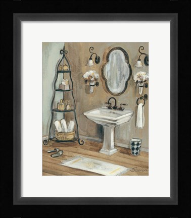 Framed French Bath I Print