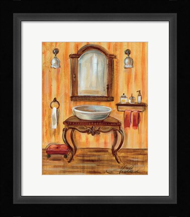 Framed Tuscan Bath II Print