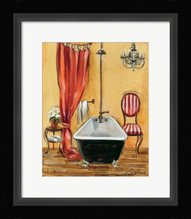 Framed Tuscan Bath III Print