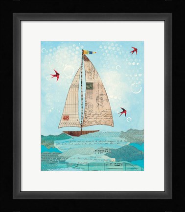 Framed Coastal Notes I Print