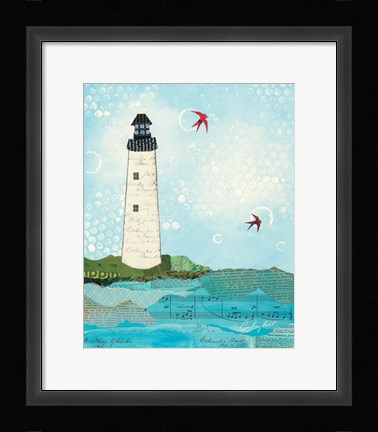 Framed Coastal Notes II Print