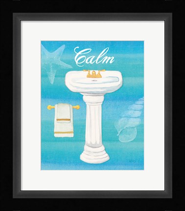 Framed Seashells Spa I Print