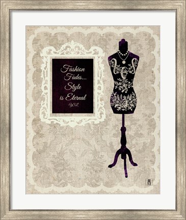 Framed Chic Dress Form II Print