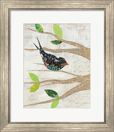 Framed Birds in Spring III Print