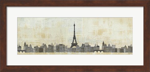 Framed Eiffel Skyline Print