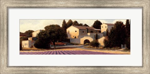 Framed Lavender Fields Panel I Print