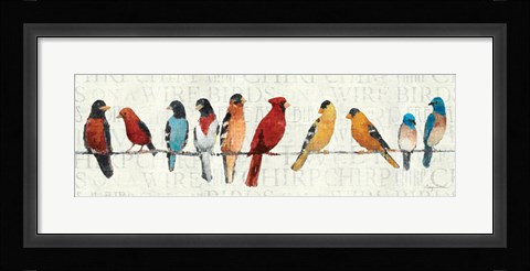 Framed Usual Suspects - Birds on a Wire Print