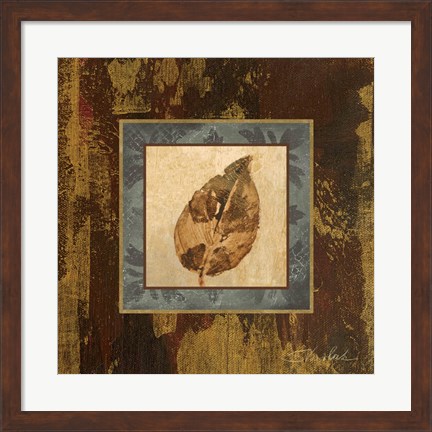 Framed Autumn Leaf Square III Print