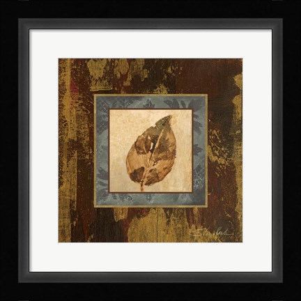 Framed Autumn Leaf Square III Print