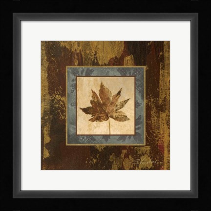 Framed Autumn Leaf Square IV Print
