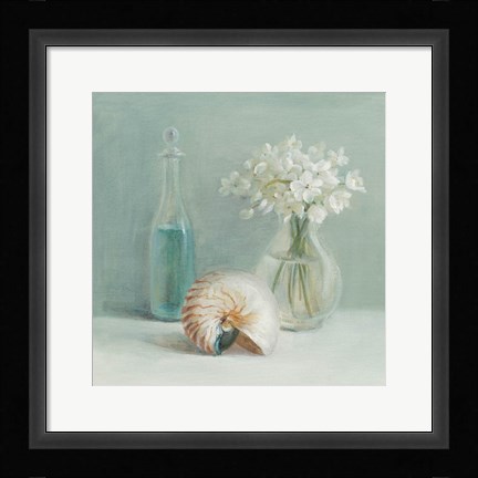Framed White Flower Spa Print