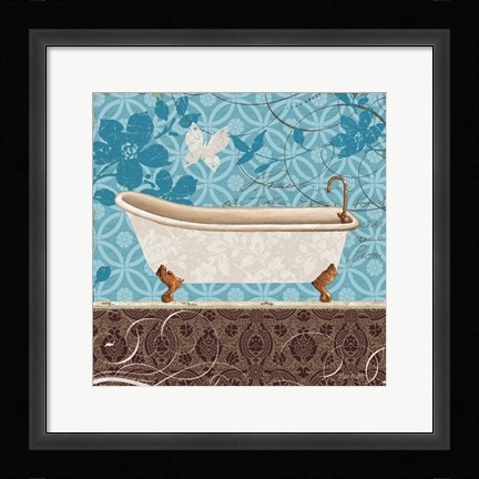 Framed Eco Motif Bath I Print