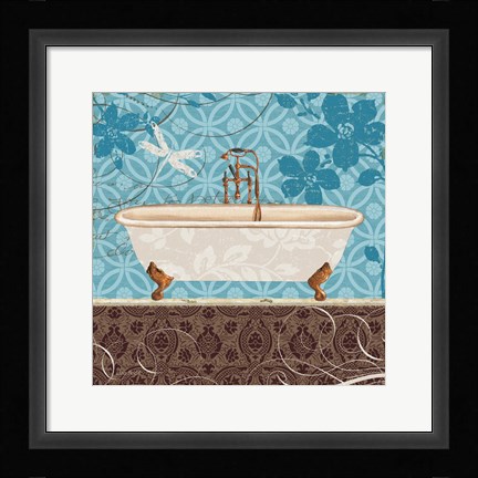 Framed Eco Motif Bath II Print