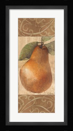 Framed Patterned Pear Print