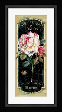 Framed Garden View V Black Print