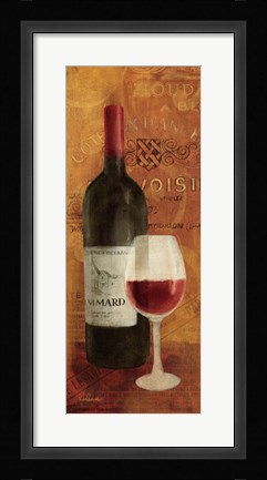 Framed Vin Rouge Panel II Print
